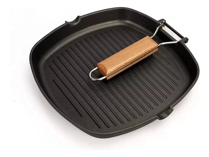 SARTE N GRILL ANTIADHERENTE DE 24 CM CON MANGO DE MADERA - 1
