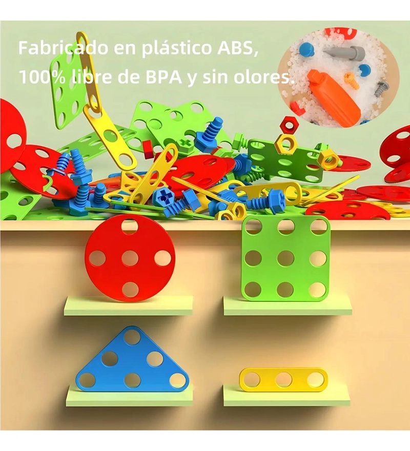 KIT DE HERRAMIENTAS DE BLOQUES PARA NIÑOS 230 PIEZAS - 4