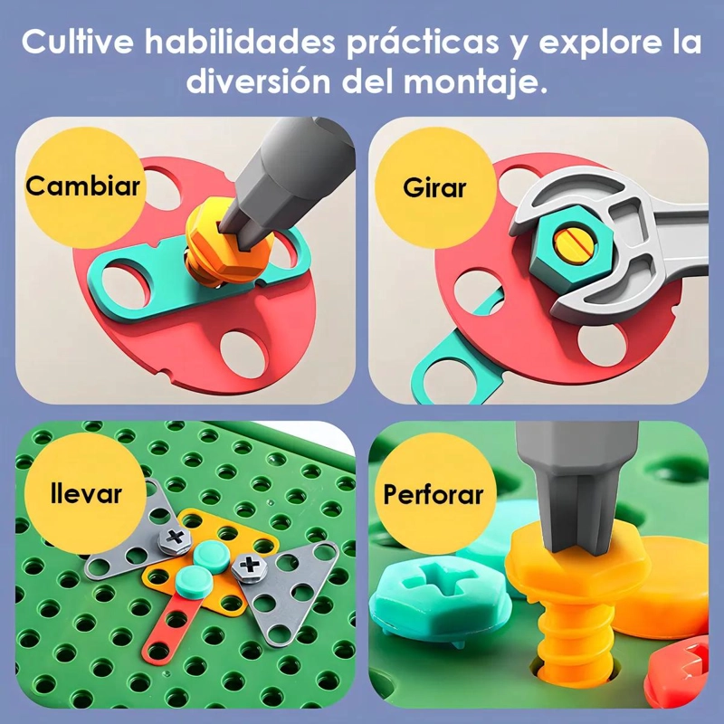 KIT DE HERRAMIENTAS DE BLOQUES PARA NIÑOS 230 PIEZAS - 5