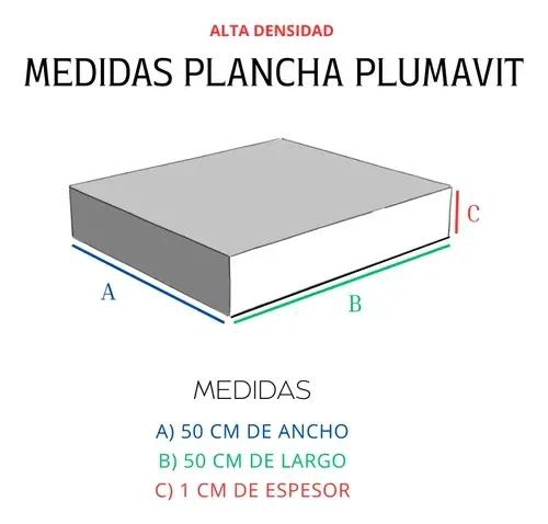 PACK DE 20 PLANCHA DE PLUMAVIT ALTA DENSIDAD 50X50X1 CM - 2