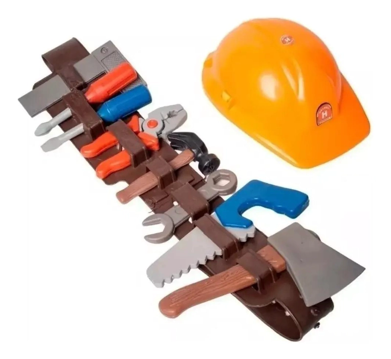 SET DE HERRAMIENTAS DE CONSTRUCCION PARA NIÑOS CON CASCO Y CINTURON - 2