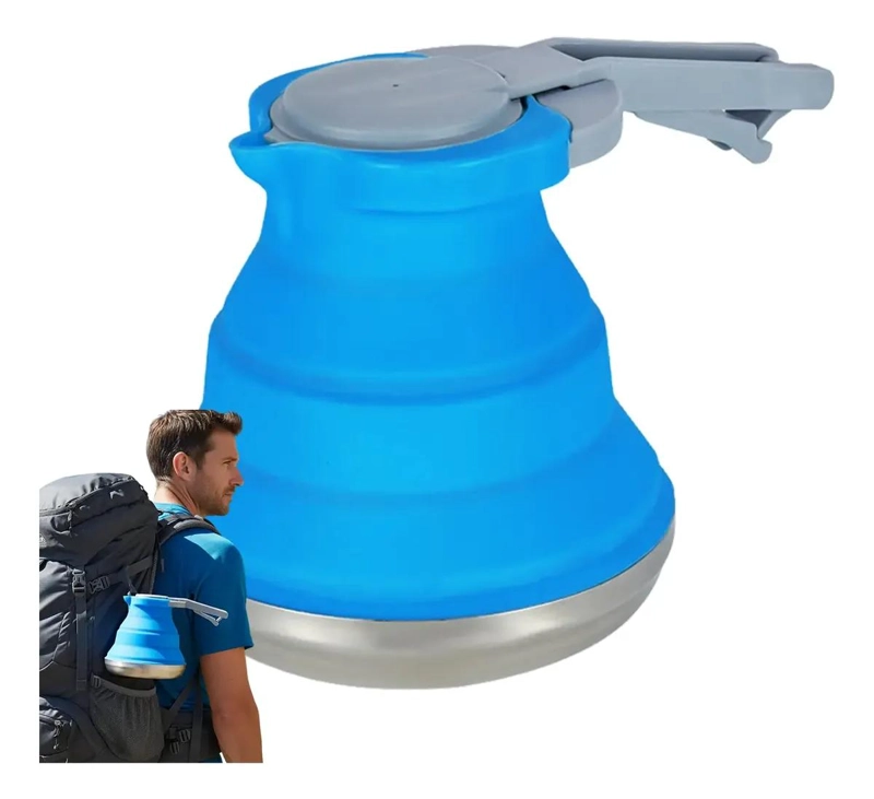 TETERA PLEGABLE DE SILICONA IDEAL PARA CAMPING Y USO DIARIO - 1