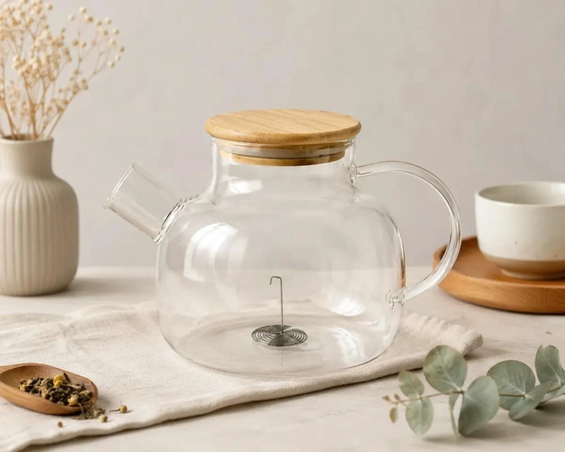TETERA DE VIDRIO 1000ML CON FILTRO ESPIRAL PARA INFUSIONES - 1