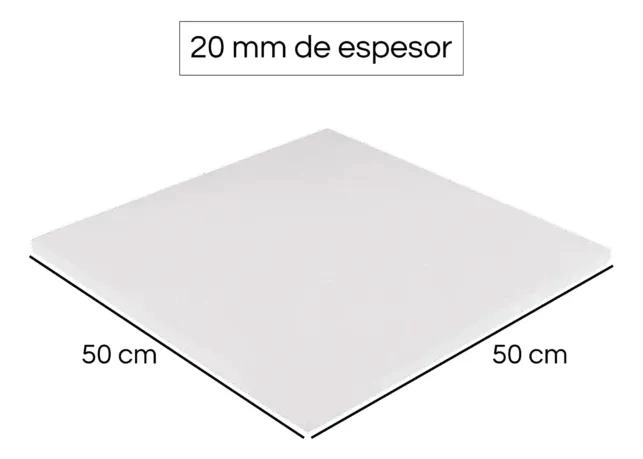 PACK DE 10 PLANCHA DE PLUMAVIT ALTA DENSIDAD 50X50X2 CM - 3