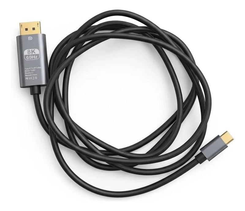 CABLE USB TIPO C A DISPLAYPORT 8K 60HZ 2 METROS - 1