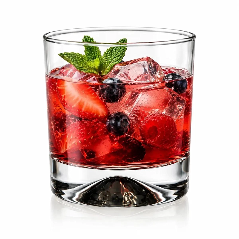 SET DE 6 VASOS BAJOS DE VIDRIO PARA WHISKY Y COCTELES 340 CC - 2