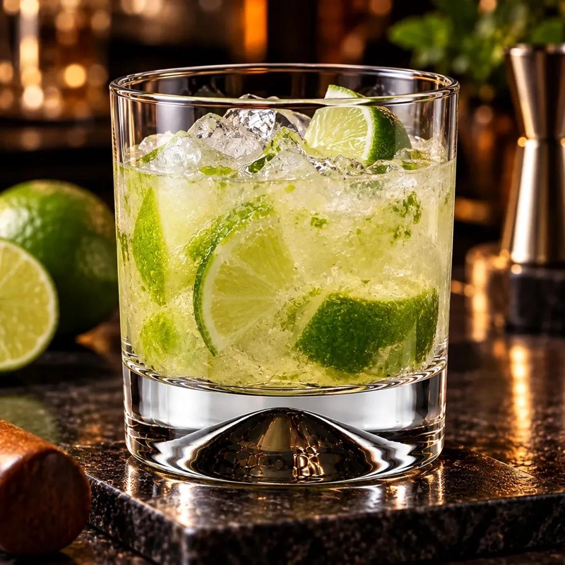 SET DE 6 VASOS BAJOS DE VIDRIO PARA WHISKY Y COCTELES 340 CC - 8