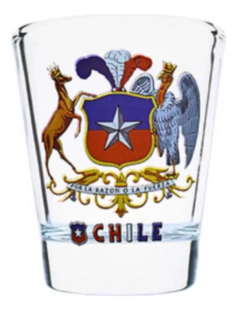 SET DE 4 VASOS SHOT TEQUILEROS CON DISEÑOS CHILENOS - 3