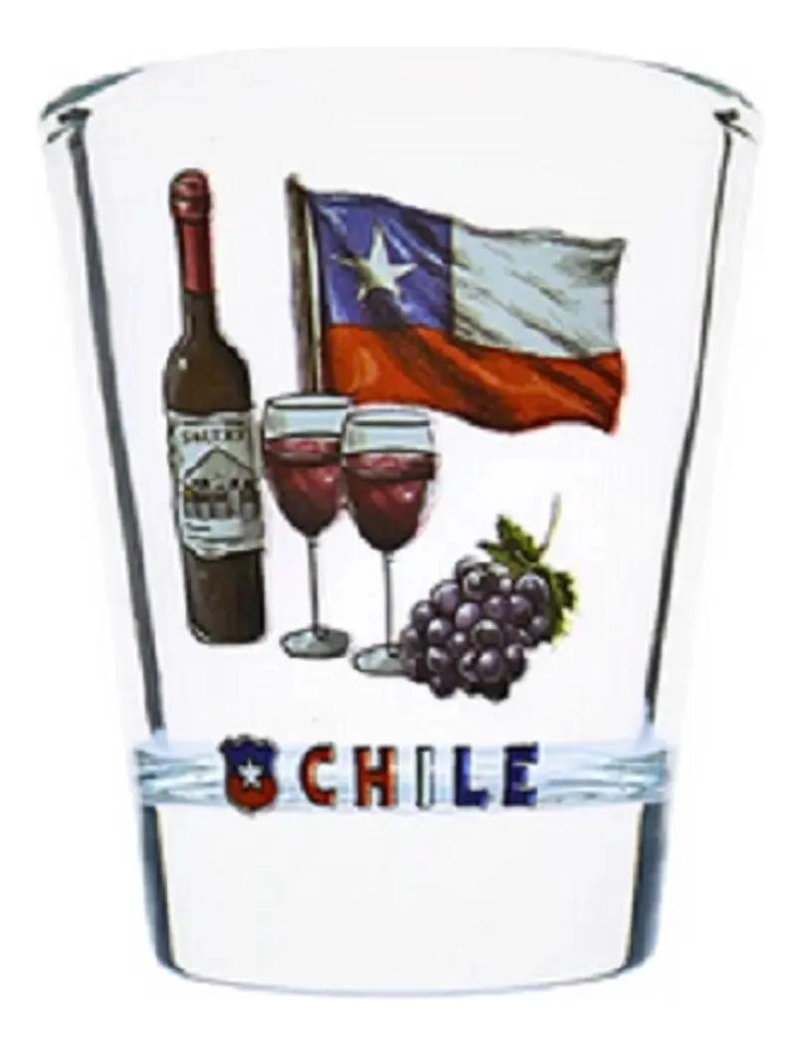 SET DE 4 VASOS SHOT TEQUILEROS CON DISEÑOS CHILENOS - 6
