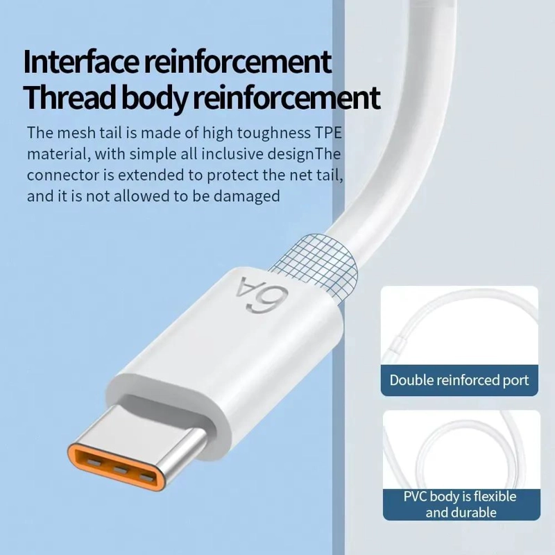 CABLE DE CARGA RAPIDA USB TIPO C 2M 120W PARA SMARTPHONES - 5