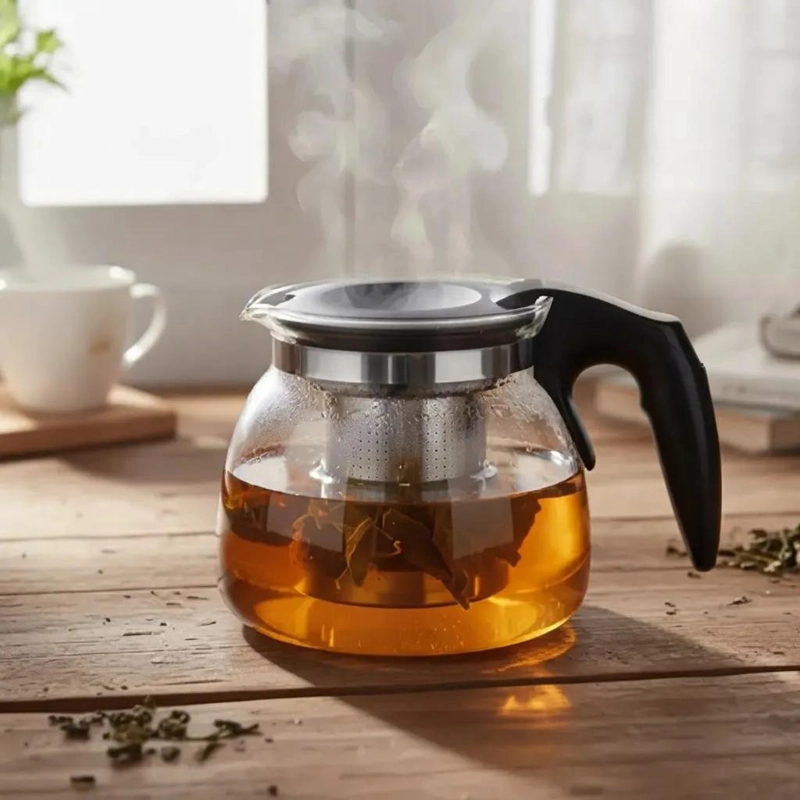 TETERA DE VIDRIO CON INFUSOR ACERO INOXIDABLE 700ML - 4