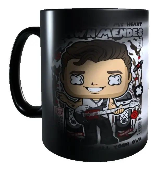 TAZA MAGICA NEGRA QUE CAMBIA DE COLOR CON CALOR - 1