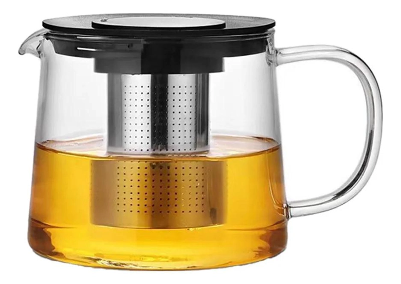 TETERA INFUSORA REDONDA CHATA 600 ML PARA TE - 1
