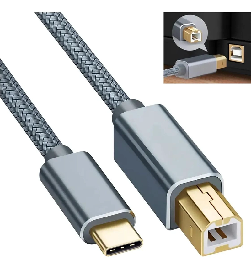 CABLE USB C A USB 2.0 TIPO B PARA IMPRESORAS Y ESCANERES 3M - 1