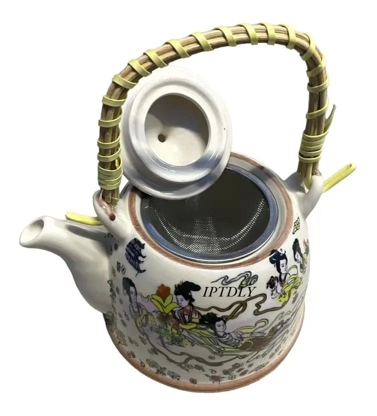 TETERA DE CERAMICA CON DISEÑO JAPONE S Y INFUSOR METALICO - 3