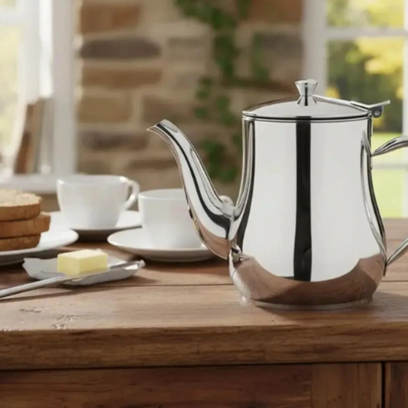 TETERA JARRA DE ACERO INOXIDABLE PARA TE  Y CAFE  18OZ - 1