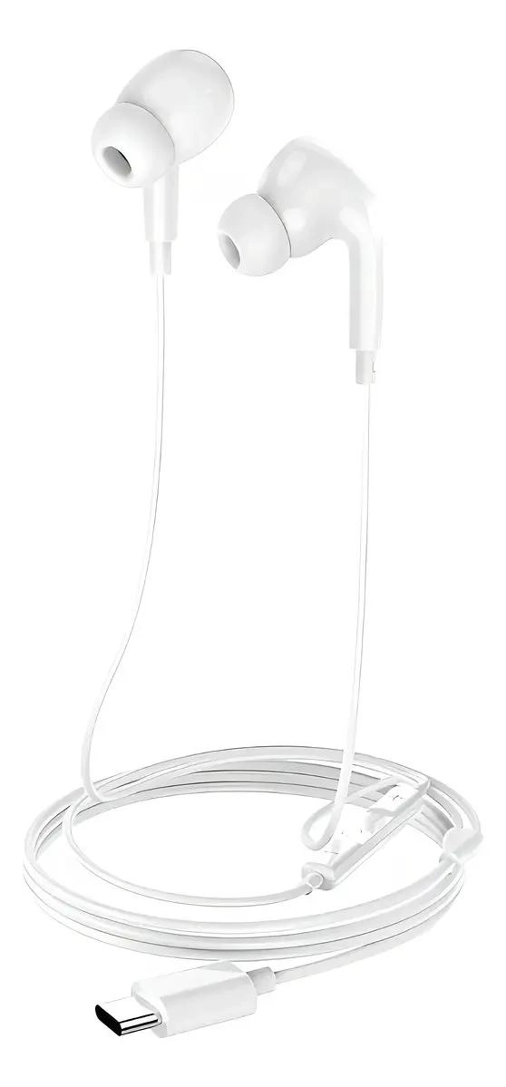 AUDIFONOS IN-EAR USB TIPO C PARA ANDROID COLOR BLANCO - 3