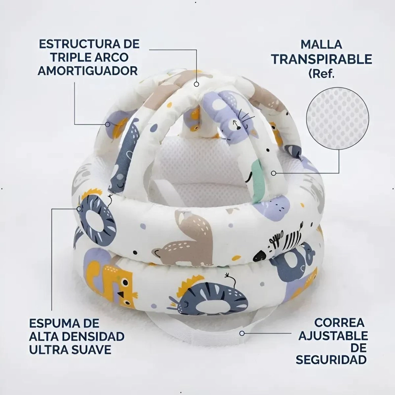 CASCO DE SEGURIDAD ANTIGOLPES PARA BEBE S DE 6 A 24 MESES - 2
