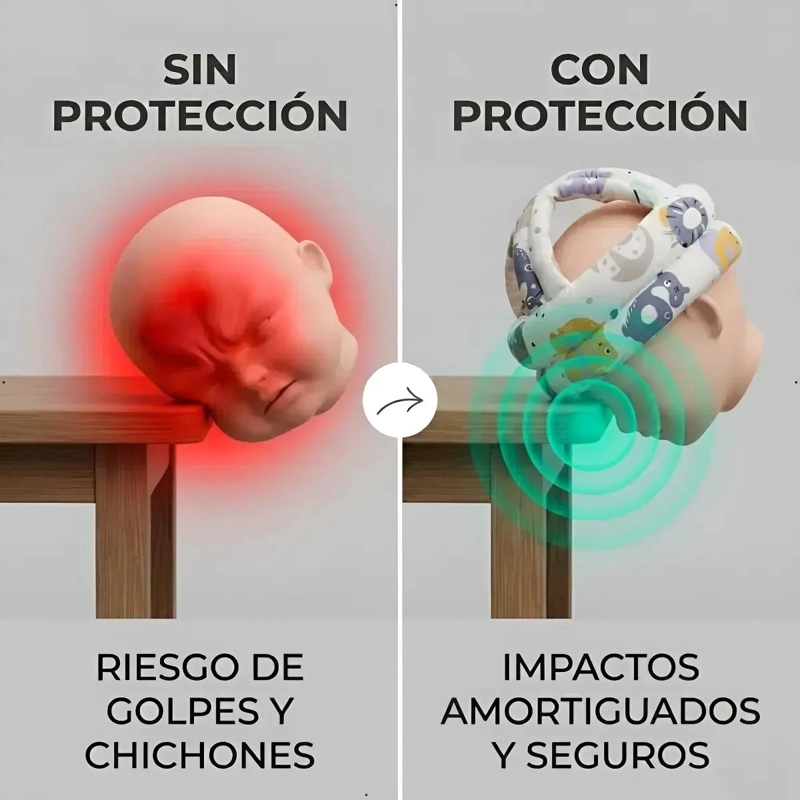CASCO DE SEGURIDAD ANTIGOLPES PARA BEBE S DE 6 A 24 MESES - 3