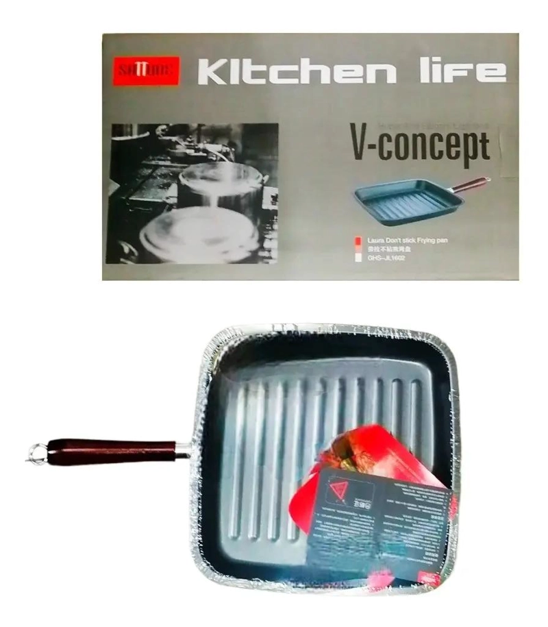 SARTE N PARRILLA CUADRADA ANTIADHERENTE PARA COCINAR - 2