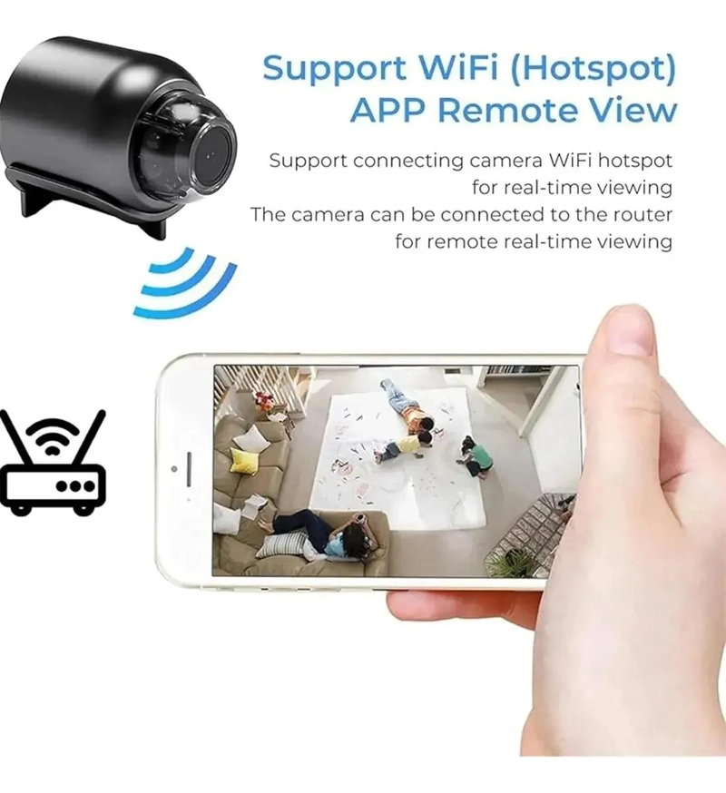 CAMARA INALAMBRICA MINI USB CON VISION NOCTURNA Y GRAN ANGULAR - 7
