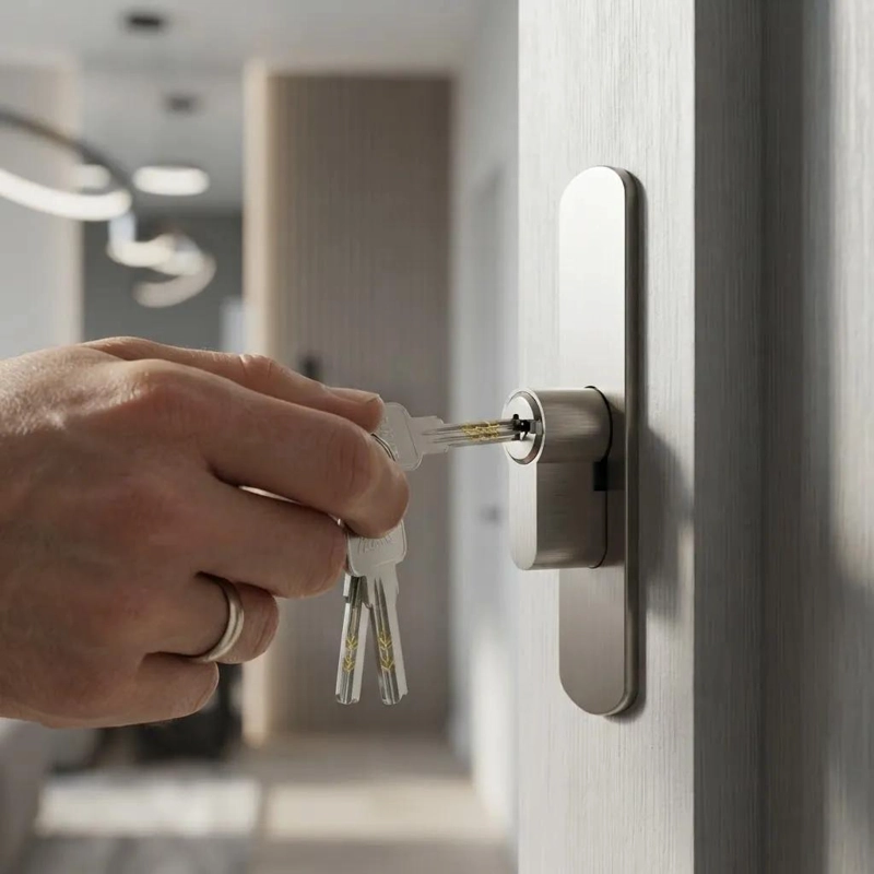 CERRADURA CILINDRO BOMBIN DE SEGURIDAD 60MM PARA PUERTAS - 1