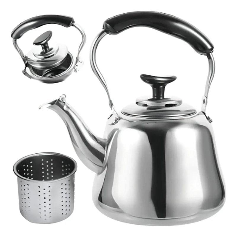 TETERA DE ACERO INOXIDABLE CON FILTRO INFUSOR 1 LITRO - 1