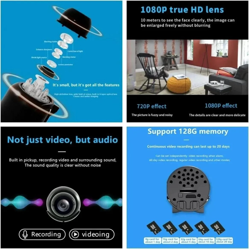CAMARA ESPIA WIFI 1080P CON VISION NOCTURNA Y DETECCION DE MOVIMIENTO - 7