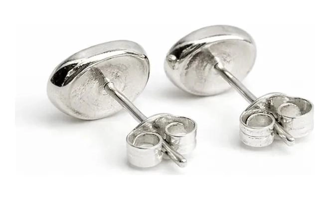 AROS OVALADOS DE CRISOCOLA EN PLATA 950 PARA MUJER - 2