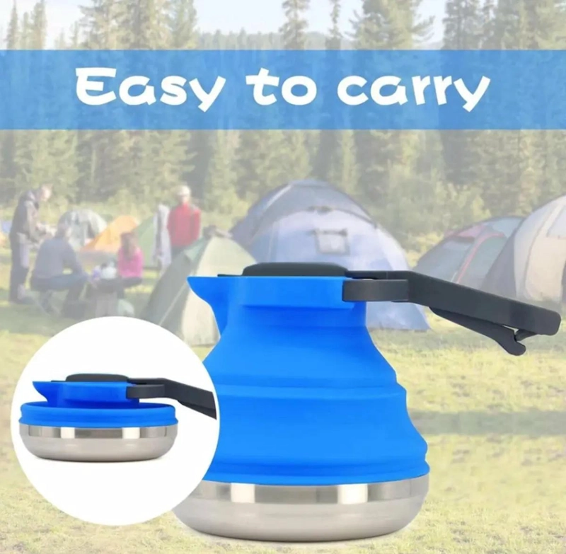 TETERA PLEGABLE DE SILICONA IDEAL PARA CAMPING Y USO DIARIO - 2