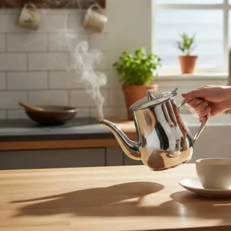 TETERA DE ACERO INOXIDABLE CON TAPA 48OZ IDEAL PARA INFUSIONES - 1