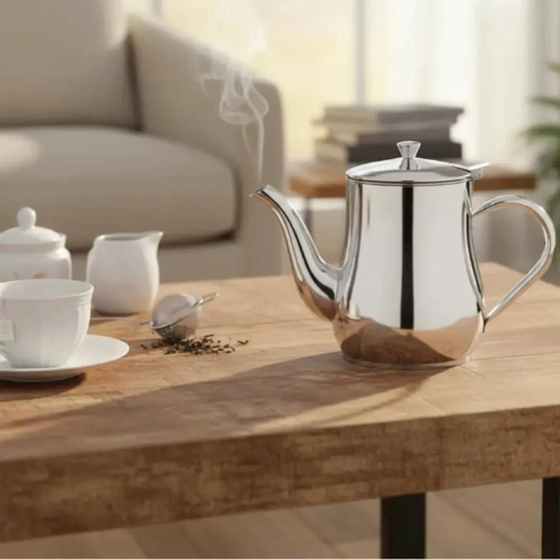TETERA DE ACERO INOXIDABLE CON TAPA 48OZ IDEAL PARA INFUSIONES - 3