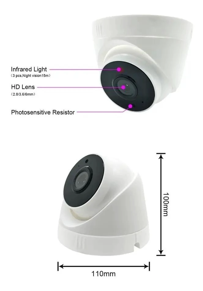 CAMARA DOMO AHD 1.3MP CON VISION DE 90 GRADOS - 2