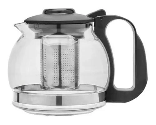 TETERA DE VIDRIO CON INFUSOR DE ACERO INOXIDABLE 1200 ML - 1