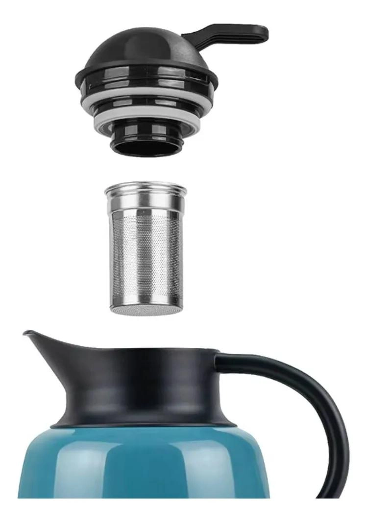 TETERA DE ACERO INOXIDABLE CON INFUSOR 600ML DISEÑO CALABAZA - 1
