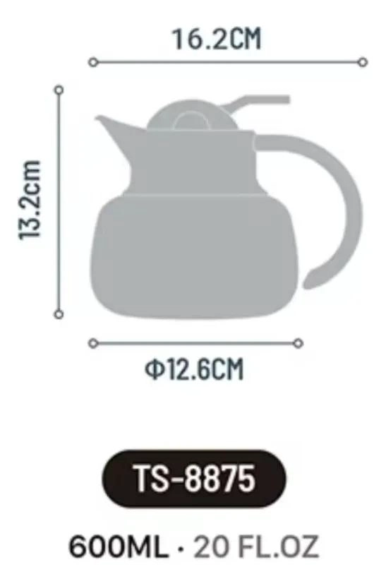 TETERA DE ACERO INOXIDABLE CON INFUSOR 600ML DISEÑO CALABAZA - 3