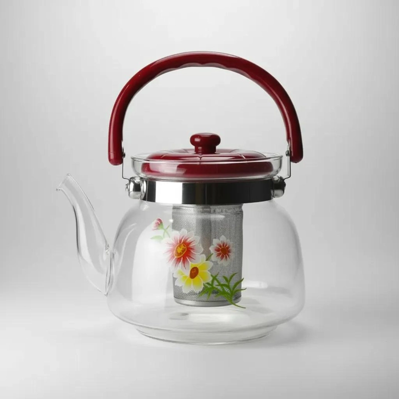 TETERA DE VIDRIO BOROSILICATO 1800 ML CON INFUSOR PARA TE  Y CAFE - 7