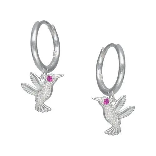 ARGOLLAS COLIBRI EN PLATA 925 CON DISEÑO ELEGANTE - 1