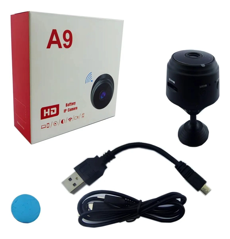 CAMARA ESPIA WIFI RECARGABLE CON IMAN PARA CELULAR - 1