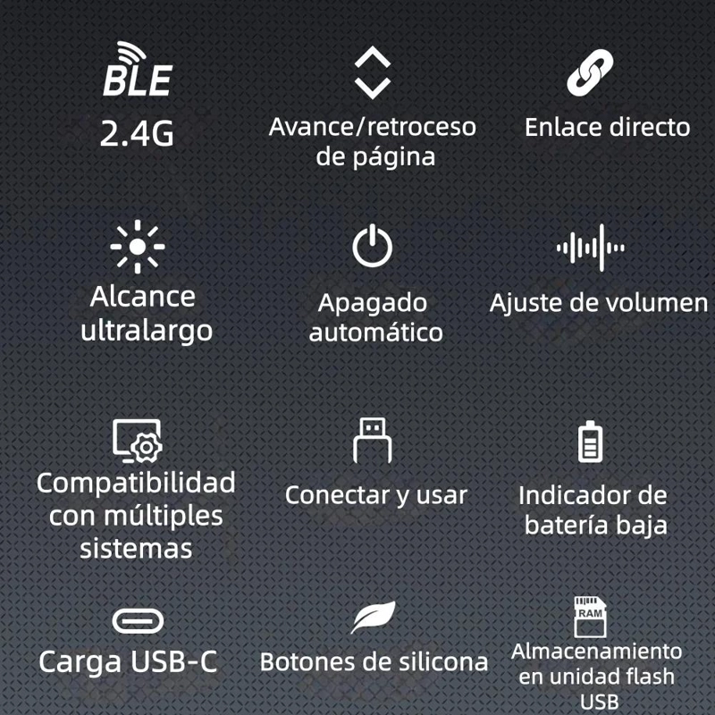 PUNTERO LASER INALAMBRICO PARA PRESENTACIONES CON CARGA USB-C - 2