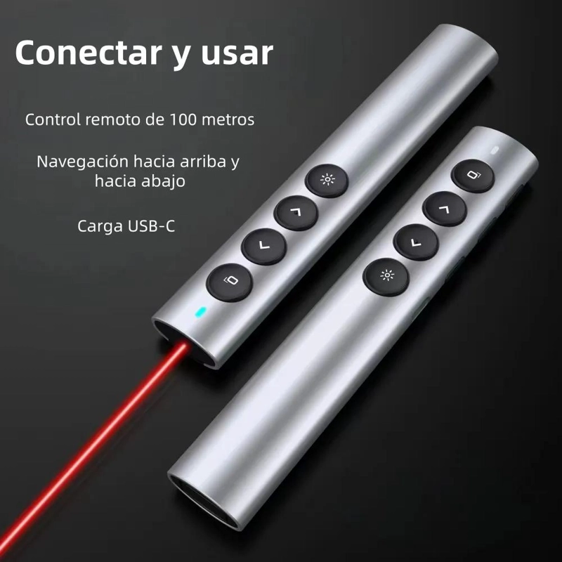 PUNTERO LASER INALAMBRICO PARA PRESENTACIONES CON CARGA USB-C - 3