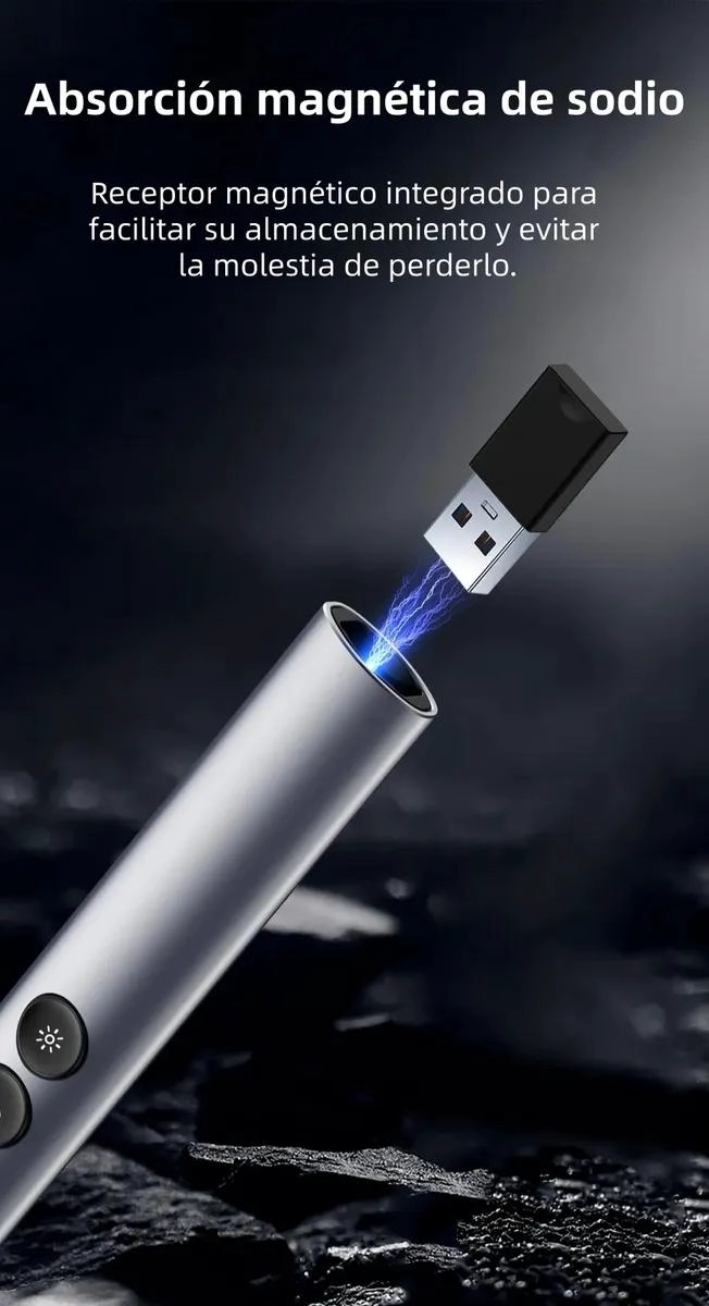 PUNTERO LASER INALAMBRICO PARA PRESENTACIONES CON CARGA USB-C - 6