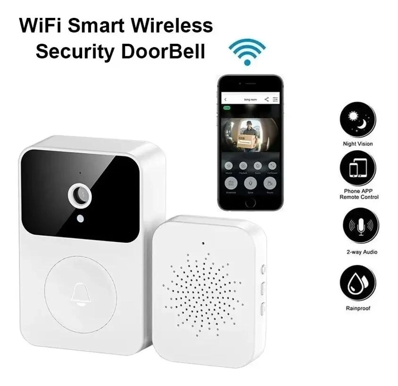 TIMBRE INALAMBRICO CON CAMARA Y MICROFONO PARA SEGURIDAD - 2