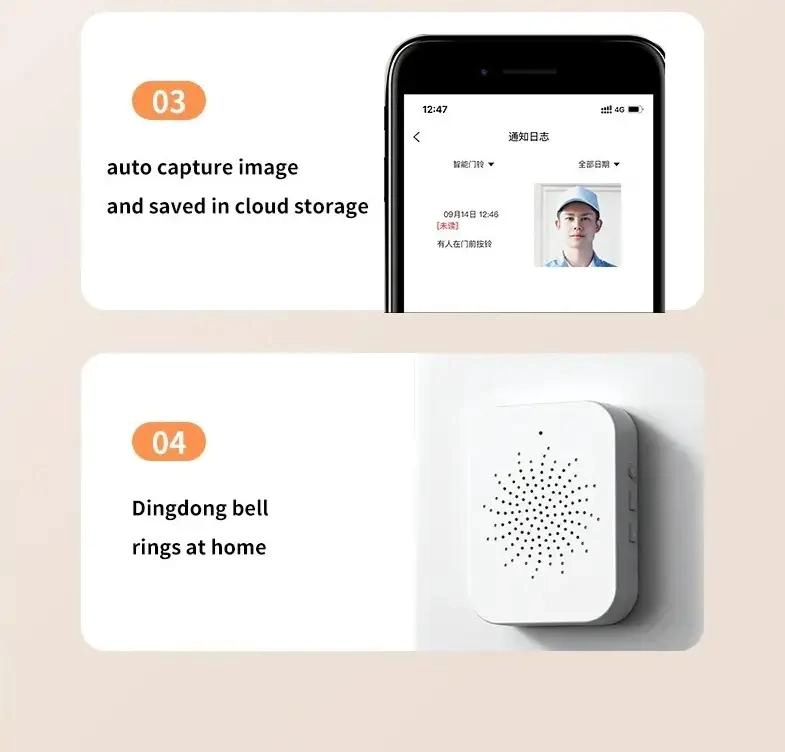 TIMBRE INALAMBRICO CON CAMARA Y MICROFONO PARA SEGURIDAD - 8