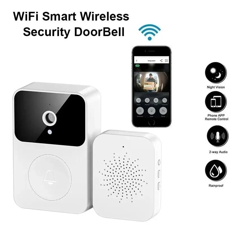 TIMBRE INALAMBRICO CON CAMARA Y MICROFONO PARA SEGURIDAD - 2
