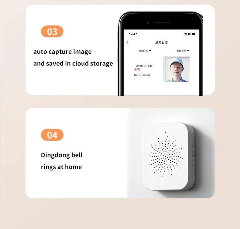TIMBRE INALAMBRICO CON CAMARA Y MICROFONO PARA SEGURIDAD - 7