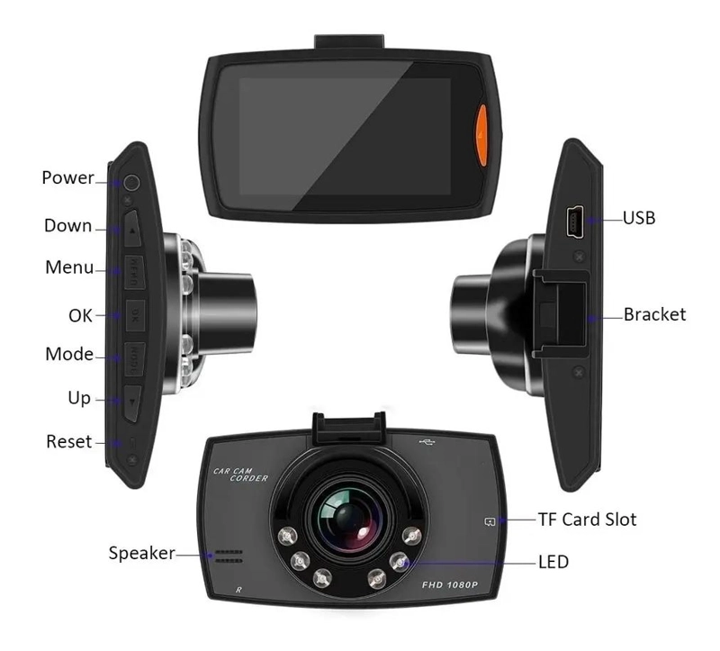 CAMARA DE SEGURIDAD PARA AUTO CON PANTALLA DE 2.7 PULGADAS - 4