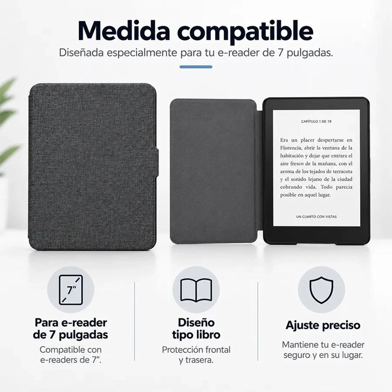 FUNDA PROTECTORA DELGADA PARA E-READER DE 7.0 PULGADAS - 2