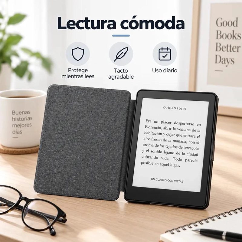 FUNDA PROTECTORA DELGADA PARA E-READER DE 7.0 PULGADAS - 7