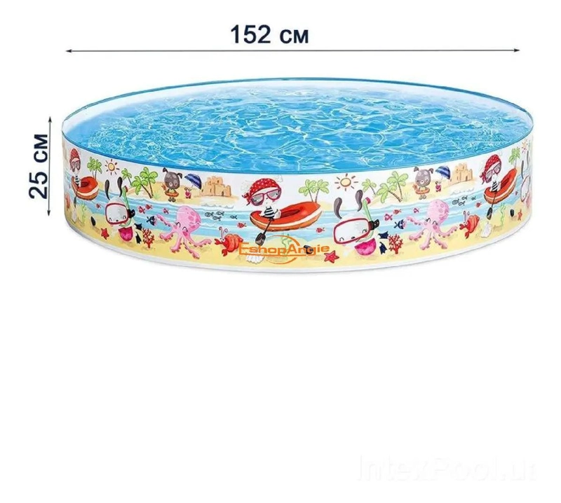 PISCINA REDONDA INFANTIL DE 152 CM PARA DIVERSION ACUATICA - 4